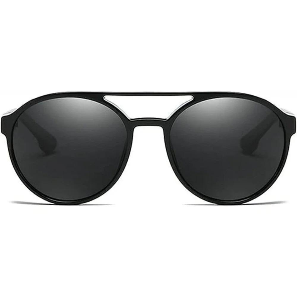 Aviator Sunglasses‎ UV400 Driving Fishing Men Hip Hop Protection Dark Black Lens